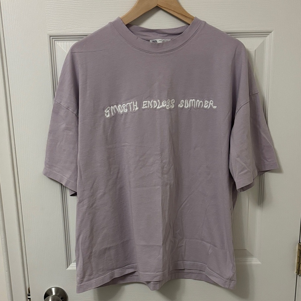 Zara Men’s Lavender Short Sleeve Tee